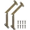 QUARKZMAN 2Pcs Cerniere Di Supporto Coperchio Pieghevoli Da 3.2, Cerniere A Sollevamento, Cerniere In Ferro Rotabili A 180 Gradi Con Viti Per Scatole In Legno, Custodie Gioielli, Bronzo