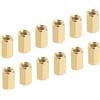 YOKIVE 15pz M4 Distanziatori, Ottone Esagonale PCB Distanziali Dadi, Mantieni Altezza Coerente, Ottimo per Scheda Madre, Circuito Scheda, Elettronica (Oro Tono, 10mm)