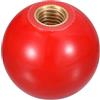 QUARKZMAN Manopole Sfera Filettate, Manopola Sfera Termoindurente Filettatura Femmina M6 da 20mm Dia Manopola Sfera Funzionamento Tonda Inserto Rame per Maniglia Leva Macchina, Rosso