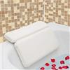 AnnSpa Cuscino da Bagno, Cuscino da Bagno con 7 Antiscivolo Ventose, 2 Panel Design per Testa, Collo, Schiena e Spalle, Ideale per Vasca da Bagno, Spa e Idromassaggio (14.5 x 11)
