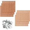 Gosknor 6pz Stoppini per Candele in Legno, 6x7cm Stoppini Legno Fabbricazione Candele con 12pz Basi Design a Triangolo Cavo Stoppini Candele Legno Perfette Forniture Fabbricazione Candele Fai da Te