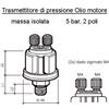 Veratron (VDO) Sensore Pressione Olio Motore Range 5 bar, M10 x 1, short, L1 19.5 mm, L2 11 mm