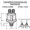 Veratron (VDO) Sensore Pressione olio trasmissione, Sensore 25 bar-2 poli (2) iso, per Barca