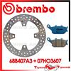 BREMBO Disco Freno Posteriore BREMBO + Pastiglie CC PER KAWASAKI Z 1000 ABS 2007 2008