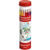 Caran d'Ache Scatola di metallo 18 matite colorate acquerellabili Swisscolor + poster a tema Animali della Svizzera