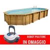 Piscina in legno 7,50 m x 4,00 m ottagonale - Azura 750 Ubbink