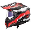 LS2, Casco Moto Cross EXPLORER CARBON TRICK White Red, S