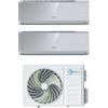 Diloc - Climatizzatore Inverter Diloc Over Silver dual split 9+12 9000+12000 Btu D.Over218 R 32 A+++ Wi-fi Integrato