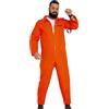 FIESTAS GUIRCA | Costume da Detenuto Adulto e Teen - Tuta da Carcerato - Costumi da Prigioniero e Ladro per Halloween, Carnevale e Feste in Maschera - Ideale per Uomini e Adolescenti - Arancione