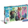 Clementoni - Puzzle per Bambini 104 Pezzi Supercolor, per Bambini 6+ Anni, Illustrazione con Personaggi del Film Disney Zootopia, Idea Regalo, Made in Italy, 38x27 cm, 25081