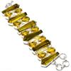 Fatto a mano Bracciale con pietre preziose citrino catena regolabile dichiarazione fatta a...
