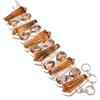 Fatto a mano Bracciale con pietre preziose di morganite catena regolabile dichiarazione fa...