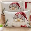 PETTI Artigiani Italiani - Coppia di Federe Cuscino 40x70 cm in Microfibra, Federe Natalizie, Cuscini Arredo di Natale Camera da Letto, Divano, Salotto, Set 2 Fodere Copricuscino, Federa Xmas 13