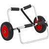 HOMCOM Carrellino da Spiaggia Pieghevole per Kayak e Canoa con Paraurti, in Alluminio e NBR, 70x40x42 cm|Aosom
