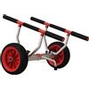 SPORTNOW Carrello per Kayak e SUP con Larghezza Regolabile in Alluminio, Ruote Ø25 cm, Max 100 kg, Nero