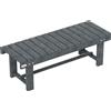 Outsunny Panchina da Giardino a 2 Posti Impermeabile in Legno di Abete, 110x38x35 cm, Grigio | Aosom Italy