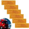 Teuena Confezione da 6 Catarifrangente Adesivi 14,8 * 4,7cm, Rimorchio Riflettori per Camion Catarifrangenti, Auto Moto Riflettori Rettangolare per Pali di Cancelli Camion Camper Roulotte (Arancia)