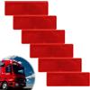 Teuena Confezione da 6 Catarifrangente Adesivi 14,8 * 4,7cm, Rimorchio Riflettori per Camion Catarifrangenti, Auto Moto Riflettori Rettangolare per Pali di Cancelli Camion Camper Roulotte (Rosso)
