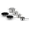 Bosch HEZ9SE060 Topfset, induktionsgeeignet, spülmaschinengeeignet, backofenfest, Literanzeige, 6-teilig, edelstahl