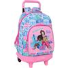safta BARBIE - Zaino grande con ruote, compatto, rimovibile, ideale per bambini di diverse età, comodo e versatile, qualità e resistenza, 33 x 22 x 45 cm