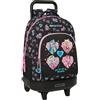 safta MONSTER HIGH - Zaino grande con ruote, compatto, rimovibile, ideale per bambini di diverse età, comodo e versatile, qualità e resistenza, 33 x 22 x 45 cm