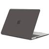 TECOOL Cover per MacBook Air M1 (A2337) e MacBook Air 13 Pollici Retina 2020 2019 2018 (A2179 A1932), Custodia Rigida Protettiva Ultrasottile in Plastica, Grigio Siderale Opaco
