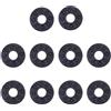 Teuena 12 Pezzi Strap Blocco per Chitarra, 25x10mm Parti di Guarnizione per Chitarra, Accessori di Protezione per Chitarra Acustica ed Elettrica, Ukulele (Nero)