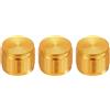 QUARKZMAN 3 Pezzi Manopola Potenziometro Albero Zigrinato Oro Alluminio Diametro Albero 6mm Manopola Rotante 17mmx13mm Manopola Controllo Volume