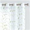 Lazzzy waffle Weave Textured Kitchen - Set di ripiani per bagno finestra tenda Pole top 63| Curtains Oyster