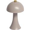 Idena 50157 - Lampada da tavolo LED Touch Fado, lampada da comodino dimmerabile con USB-C, lampada per interni, lampada da tavolo in grigio, ca. 10 x 16,5 cm