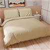 PETTI Artigiani Italiani - Set Copripiumino Singolo 150x200 cm (1 Federa 50x80 cm Inclusa), Parure Copripiumino Morbida Microfibra Tortora