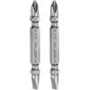 QUARKZMAN 2pz Punte Cacciavite Magnetiche a Doppia Estremità 6mm PH2/SL6 Lunghezza 65mm 1/4 Esagonale Asta in Acciaio S2 Phillips Croce Scanalata Piatto Punte Cacciavite