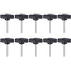 QUARKZMAN 10 Pezzi Manopole Aletta T Viti Testa Zigrinata M4 x 30mm Filettatura Maschio Standard Manopole T/Z Plastica Maniglie Regolabili Manopole Serraggio Mano Vite Testa Zigrinata, Nero