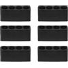 QUARKZMAN 6 Pezzi Porta Punte Avvitatore Organizer 32x9.5x16mm Custodia in Plastica per Trapano Esagonale a 4 Fori per Qualsiasi Punta per Cacciavite in Metallo da 1/4 in Metallo