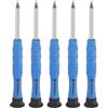 QUARKZMAN 5pz T5 Torx Mini Cacciavite Testa Torx 3mm Lunghezza 87mm per Riparazioni Piccoli Elettrodomestici, Blu
