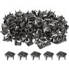 QUARKZMAN 80pz Rivetti a Piramide Quadrata, 6mm Chiodi a Quattro Punte, Borchie in Rame Stile Punk Rock per Abbigliamento Borsa Pelle Scarpe (Nero Metallizzato)