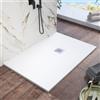Parama Piatto doccia 70x100cm in marmoresina bianco effetto pietra | Kos