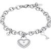 LOTUS STYLE Bracciale Donna Acciaio Inossidabile LS2188-2/1 Cuore - Bracciale Sofisticato con Lucidatura e Finitura Raffinata 21 cm - Ideale come Regalo Compleanno - Occasioni Speciali