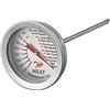 Tala Termometro per carne con quadrante largo 5,1 cm, facile da leggere, marcatura Celsius e Fahrenheit, argento metallizzato