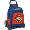safta SUPER MARIO MAMMA MIA - Zaino Scuola, Indietro Ergonomico, con Carrello Safta Evolution, Ideale per bambini di diverse età, confortevole e versatile, qualità e resistenza, 32 x 15 x 42 cm