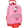 safta HELLO KITTY - Zaino scolastico grande con carrello, ideale per bambini e ragazzi, comodo e versatile, qualità e resistenza, 33 x 15 x 42 cm