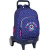 safta BENETTON DROP - Zaino grande con ruote, compatto evoluzione, rimovibile, ideale per bambini di diverse età, comodo e versatile, qualità e resistenza, 33 x 22 x 45 cm