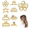 Shirene Piccole mollette per capelli dorate,8 mini fermagli per capelli da donna in metallo clip per capelli donna eleganti per capelli spessi e sottili Oro Accessori