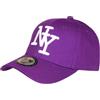 Hip Hop Honour Berretto NY viola e bianco in cotone originale Visiere Baseball Stazky - Taglia: Taglia unica - Colore: Viola - Uomo, viola., taglia unica