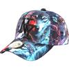 Hip Hop Honour Berretto NY Lupo Blu Rosso Print Fashion Original Baseball Wolf - Taglia unica - Blu