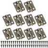 PATIKIL Cerniere a Scatto Piccole 3/4 Pollici, 10pz Mini Cerniera per Scatole Gioielli con Viti per Scatole Gioielli in Legno Armadietto Cassetti Porte Cancelletto, Marrone