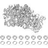 QUARKZMAN 100 Set Kit Occhielli in Metallo 5mm 3/16 Occhiello per Teloni Piccolo con Foro Rondelle per Scrapbooking Scarpe Abbigliamento Pelle Tela, Tono Argento