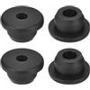 QUARKZMAN 4 Pezzi Occhielli in Gomma 18mm Foro di Perforazione, Passacavi Guarnizione 9mm ID Gommini Passacavo Scrivania Nero Siliconica per Tappo Organizzare Filo Cablaggio Casa Auto