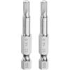 QUARKZMAN 2pz Punte per Cacciavite Chiave Esagonale 4mm (H4) Metrico 1/4 Attacco Esagonali 50mm (2) Punta Magnetica Lunghe Acciaio S2 Punta per Trapano Piatta Grado Industriale per Viti