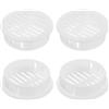 QUARKZMAN Tonda Griglia Aerazione 1, 8Pz Bianco Plastica 35mm Copertura Prese Aria - Griglia Ventilazione Circolare - Aria Facili per Bagno, Casa, Ufficio, Armadio, Guardaroba